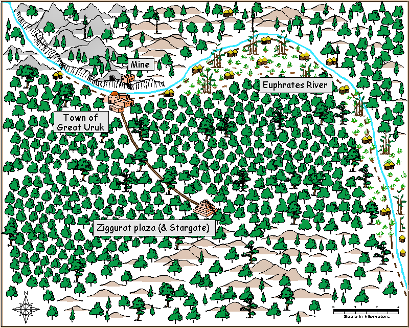 Map of ziggurat to Great Uruk